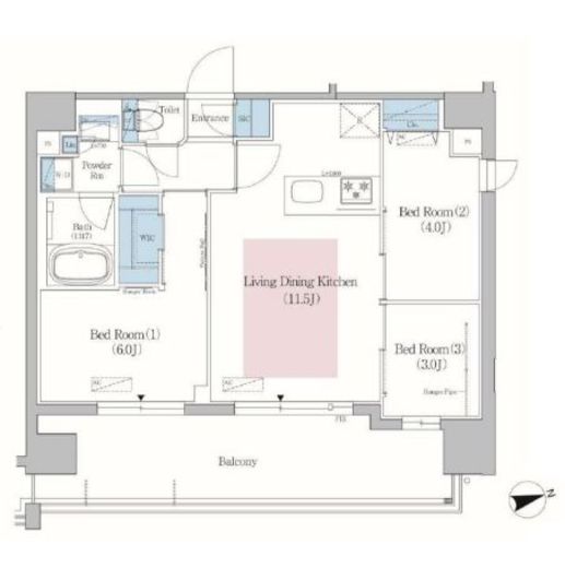 アーバネックス北上野 1102 間取り図
