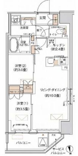 プライムネクサス大森北 223 間取り図