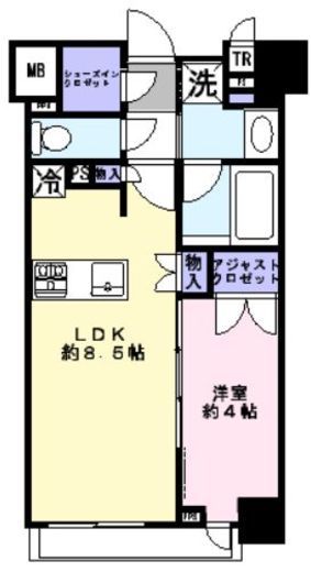 インプレストコア赤羽 10階 間取り図