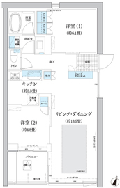 ガーデニエール砧ウエスト 547 間取り図