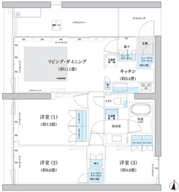 ガーデニエール砧ウエスト 525 間取り図