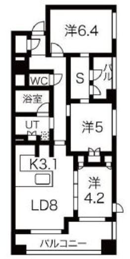 セルアージュ横濱阪東橋アヴニール 4階 間取り図