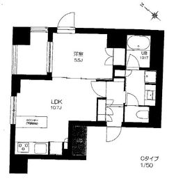 プライマル勝どき 1004 間取り図