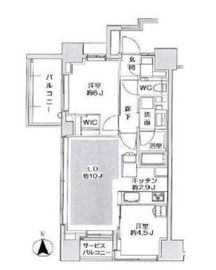 ミッドタウンコンド四谷 9階 間取り図