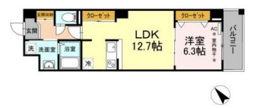 ノーブルヒルズ 603 間取り図