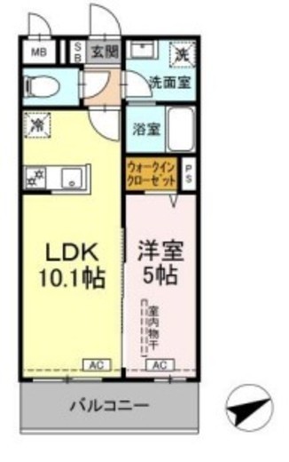 ロイジェントパークス西馬込 206 間取り図