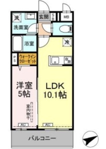 ロイジェントパークス西馬込 305 間取り図