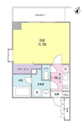 ユーキメゾン一番町 402 間取り図