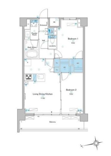 ルフォンプログレ赤羽 508 間取り図