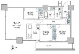 プライムパークス品川シーサイド ザ・タワー 6階 間取り図