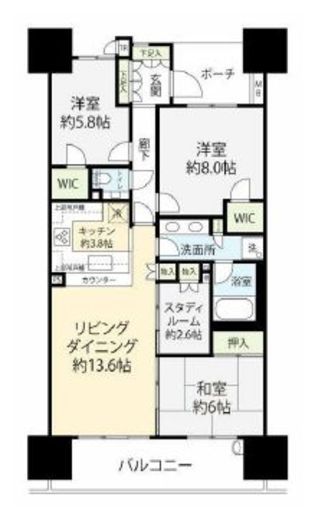 東京フロントコート 19階 間取り図