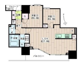 センター川崎マーク・レジデンス 13階 間取り図