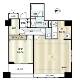 国立デュープレックスⅡ 5階 間取り図
