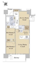 シティハウス巣鴨 6階 間取り図