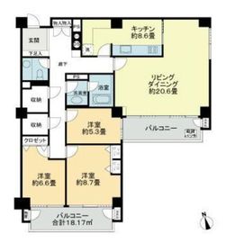 渋谷美竹ハイム 2階 間取り図