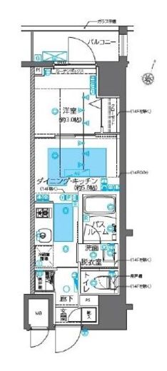 ZOOM神田 8階 間取り図