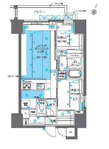 ZOOM神田 12階 間取り図