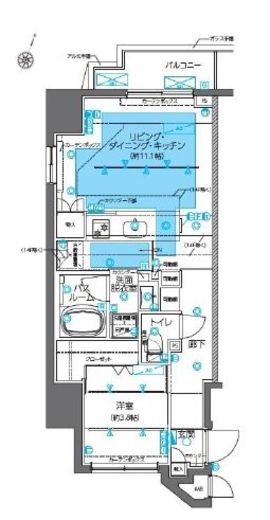 ZOOM神田 8階 間取り図