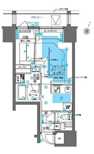 ZOOM神田 9階 間取り図