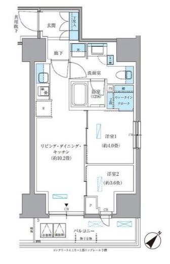 パークアクシス東日本橋 604 間取り図