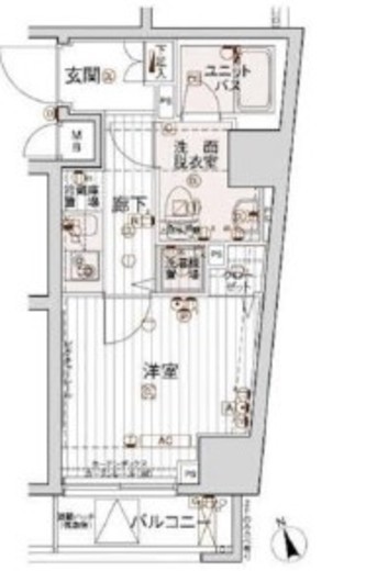 メインステージ白金高輪駅前2 2階 間取り図