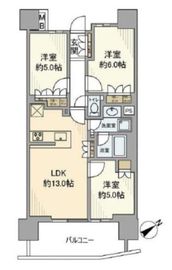 リビオ東中野ヒルトップ 3階 間取り図