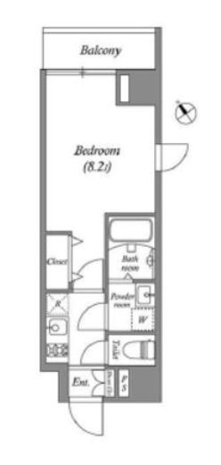 グランパセオ田端 B401 間取り図