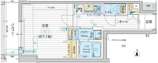 エステムプラザ東京ライズ 6階 間取り図