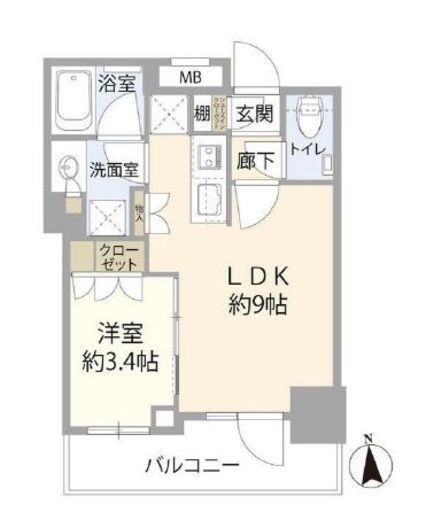 リビオレゾン三田 3階 間取り図