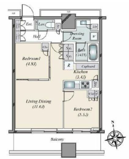 WORLD TOWER RESIDENCE 26階 間取り図