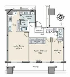 WORLD TOWER RESIDENCE 41階 間取り図
