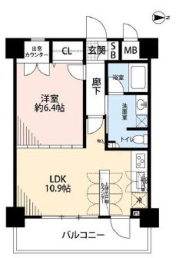 アールケープラザ横浜Ⅲ 8階 間取り図