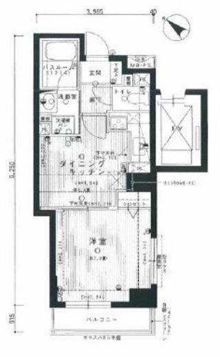 ライオンズマンション飯田橋駅前 3階 間取り図