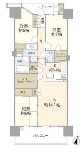 東京フロンティアシティアーバンフォート 8階 間取り図