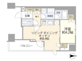 リビオレゾン三田 8階 間取り図