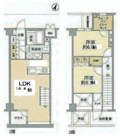 サンクタス四谷・曙橋ルーセンシティ 1階 間取り図