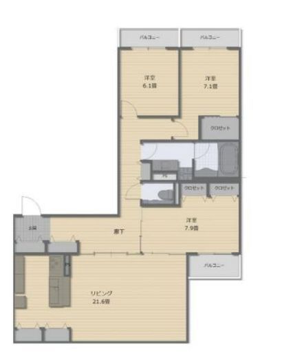 セレステ御殿山 302 間取り図