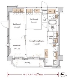 ブランシエスタ江古田 201 間取り図