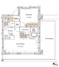 ブランシエスタ江古田 403 間取り図
