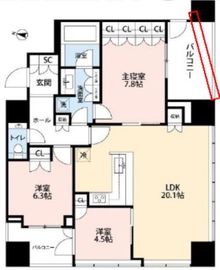 パークタワー上野池之端 29階 間取り図