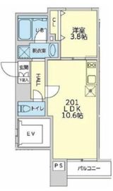 レジデンスセゾン子安 201 間取り図