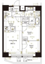マーロ後楽園 1101 間取り図