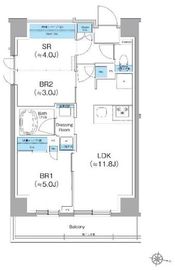 クレヴィアリグゼ西馬込 407 間取り図