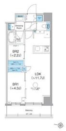 クレヴィアリグゼ西馬込 602 間取り図