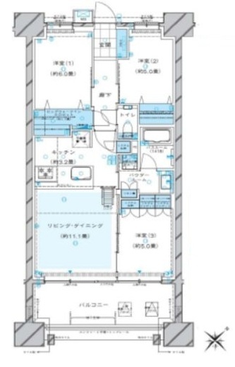 ヴェレーナグラン赤羽北マスタープレイス 314 間取り図