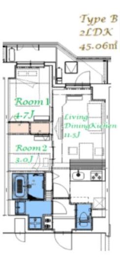 スプランディッド大島 302 間取り図