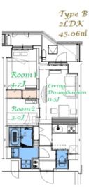 スプランディッド大島 205 間取り図