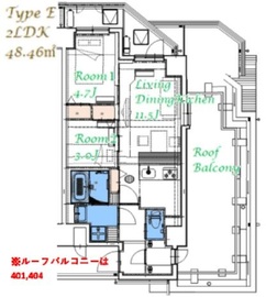 スプランディッド大島 801 間取り図