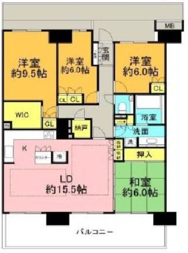リージェントハウス大森西 9階 間取り図