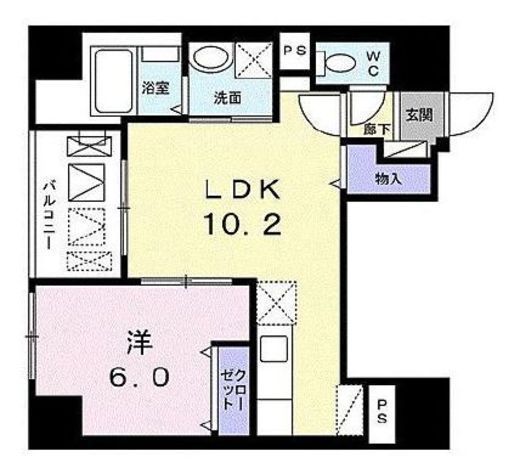 アクシア人形町 902 間取り図